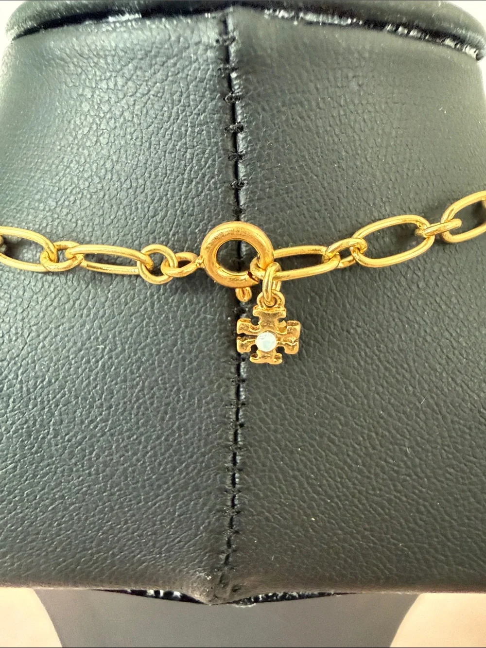 Tory Burch | Gold Plated Icon Logo and Link Chain Necklace